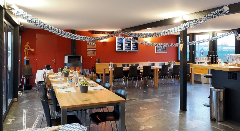 Clubhaus für's Oktoberfest geschmückt