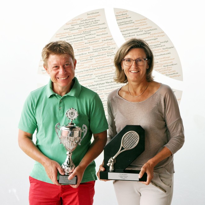 Clubmeister:in 2023 im Einzel: Nicole Leimgruber und Simon Muralt