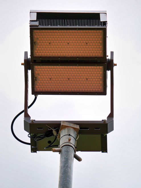 Ansicht der LED-Lampe von unten