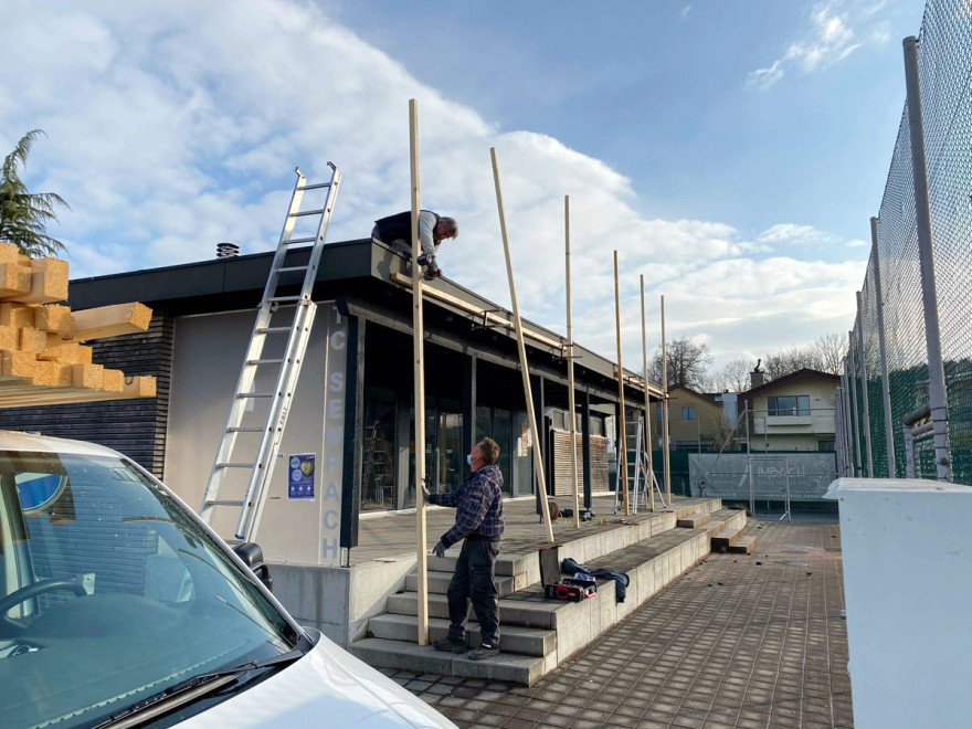Start Dachsanierung 17.3.2021 Start Dachsanierung 17.3.2021