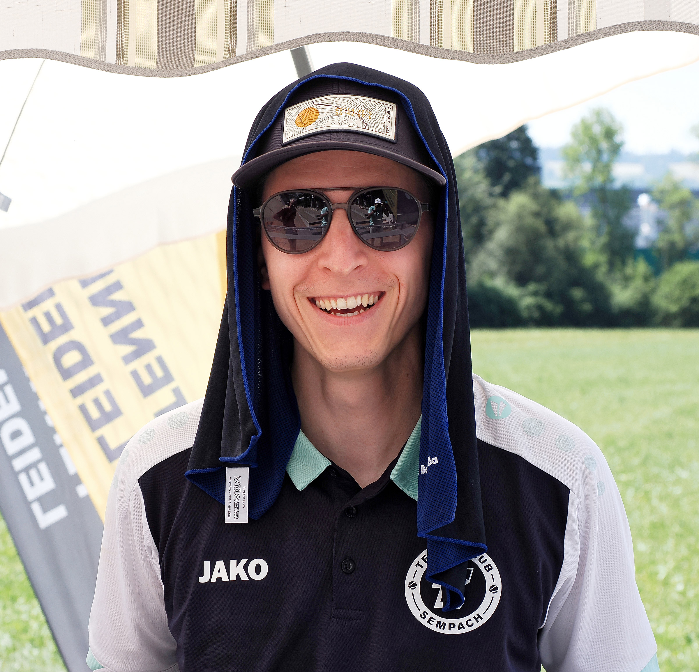 Tobias Lang mit Kopftuch Tobias Lang mit Kopftuch