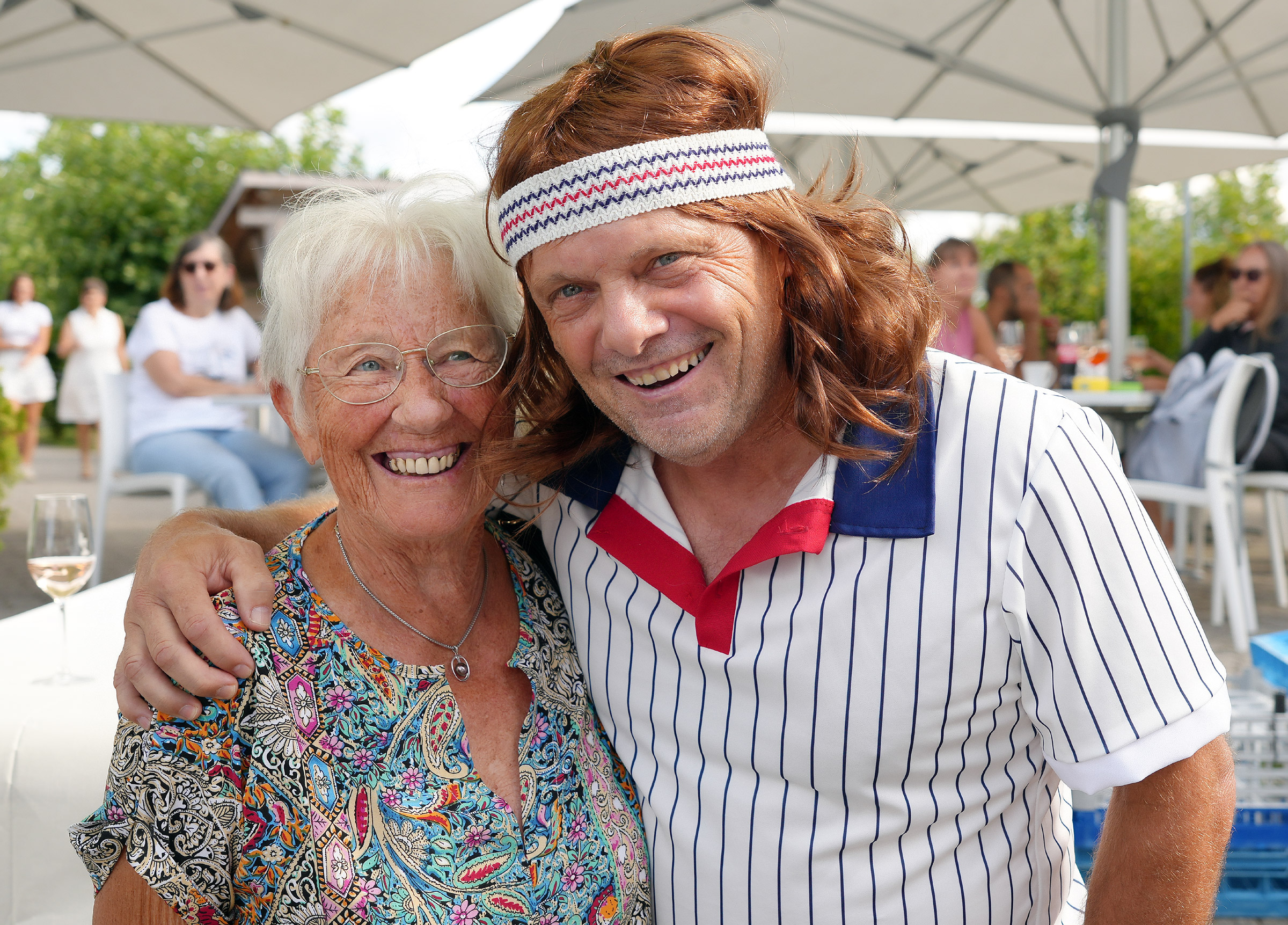 Gastgeber Hansi Burri mit Monika Achermann Gastgeber Hansi Burri mit Monika Achermann